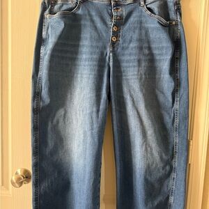 J. jill High Rise Wide-Leg Crop Jeans 20 Petite